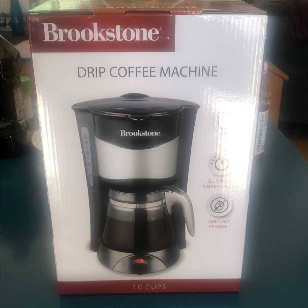 Brookstone Drip Coffee Machine - Black & Stainless